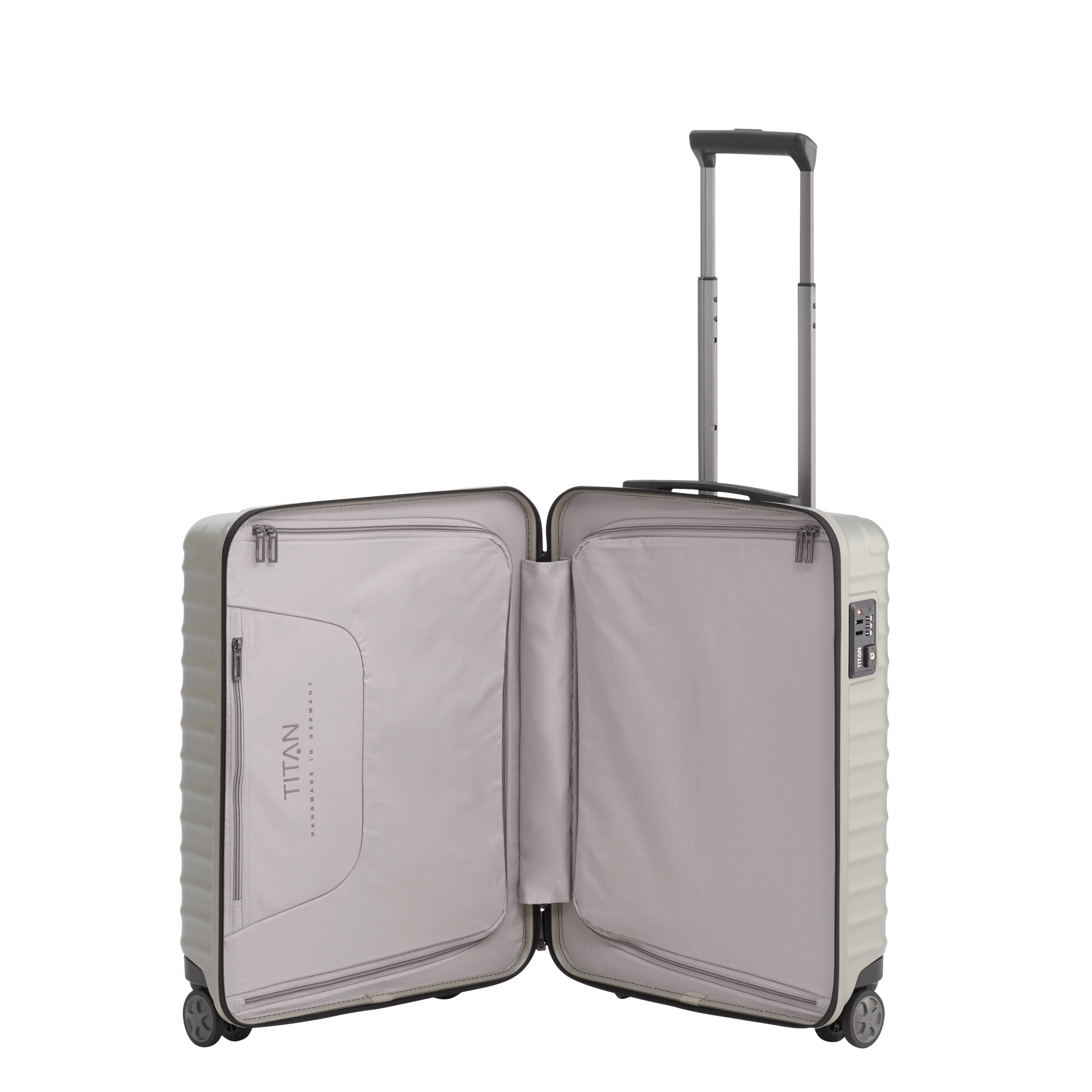 TITAN LITRON Koffer S 55cm champagner Ein TITAN Koffer der Serie LITRON Innenansicht in champagner Größe S 55cm