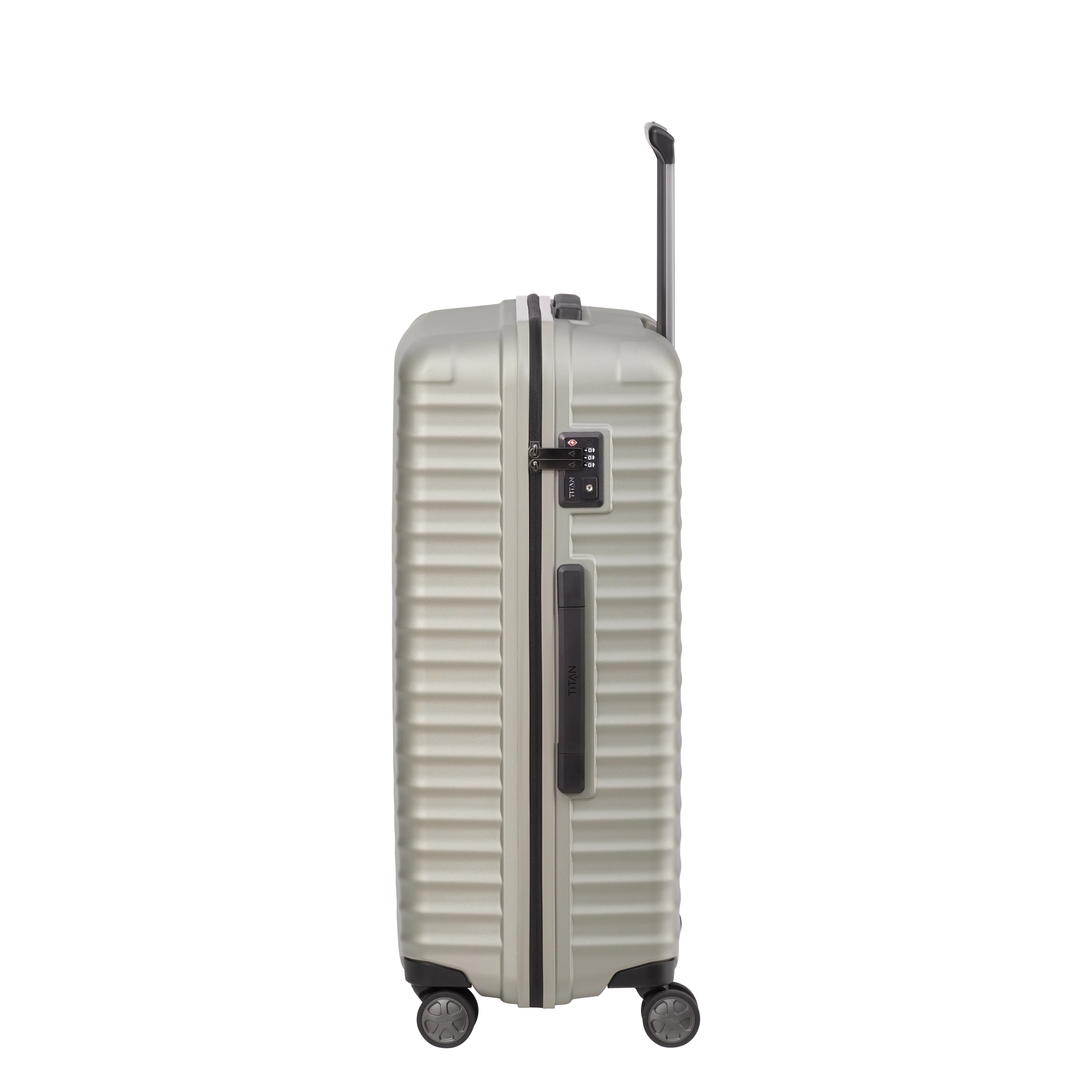 TITAN LITRON Koffer Größe L champagner Ein TITAN Koffer der Serie LITRON Seitenansicht in champagner