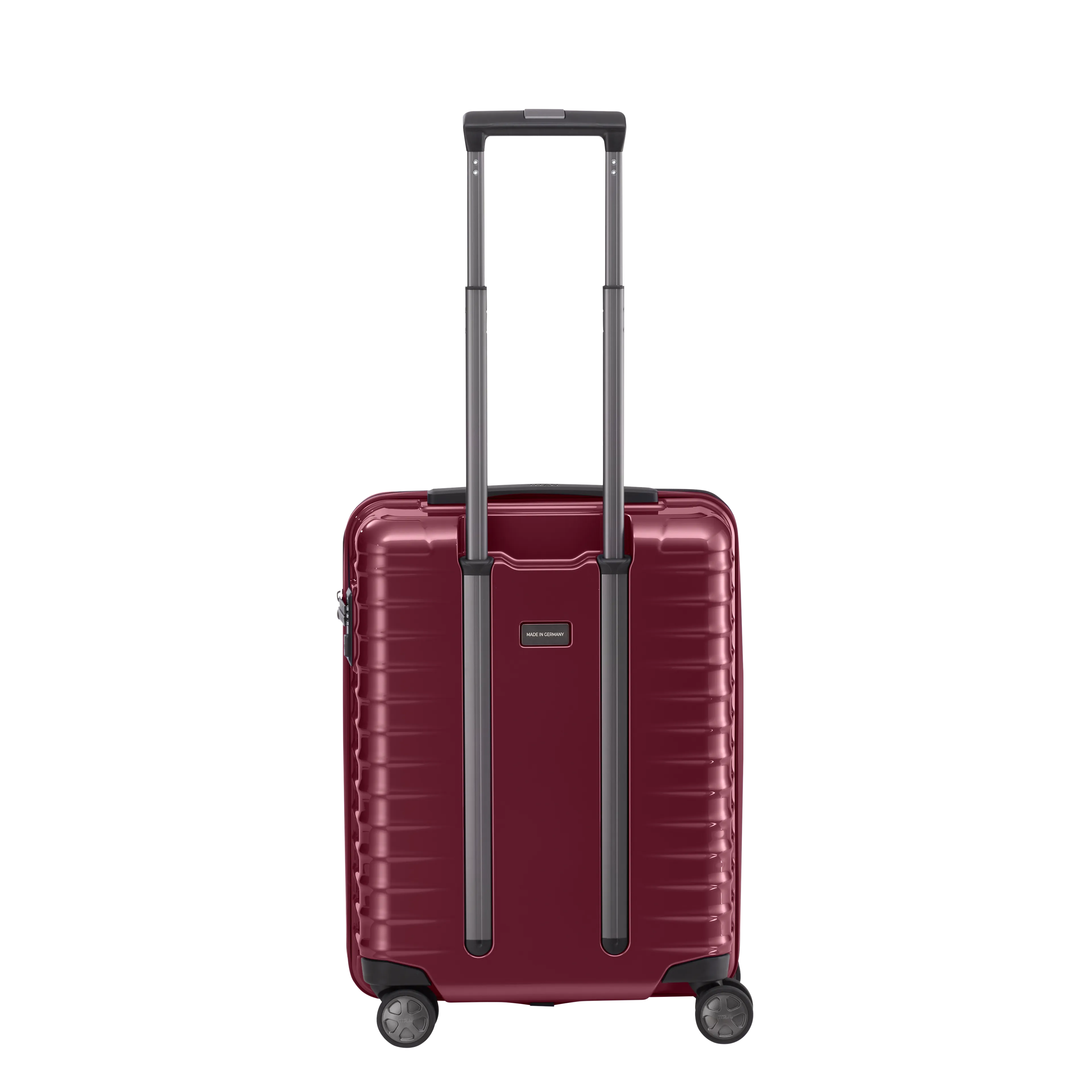 TITAN LITRON Koffer S 55cm kirschrot Ein TITAN Koffer der Serie LITRON Hinteransicht in rot Größe S 55cm