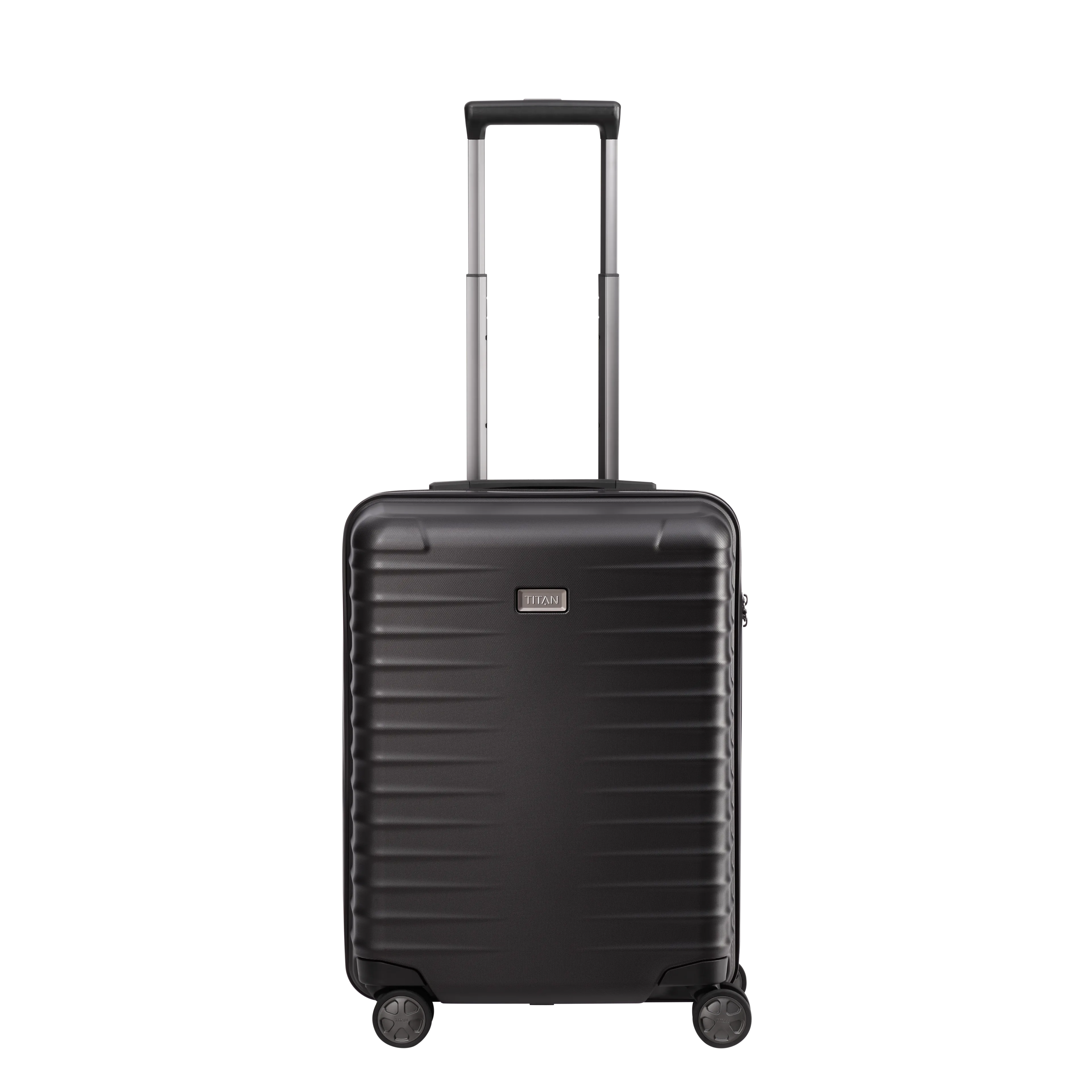 TITAN LITRON Koffer S 55cm schwarz Ein TITAN Koffer der Serie LITRON Frontansicht in schwarz Größe S 55cm