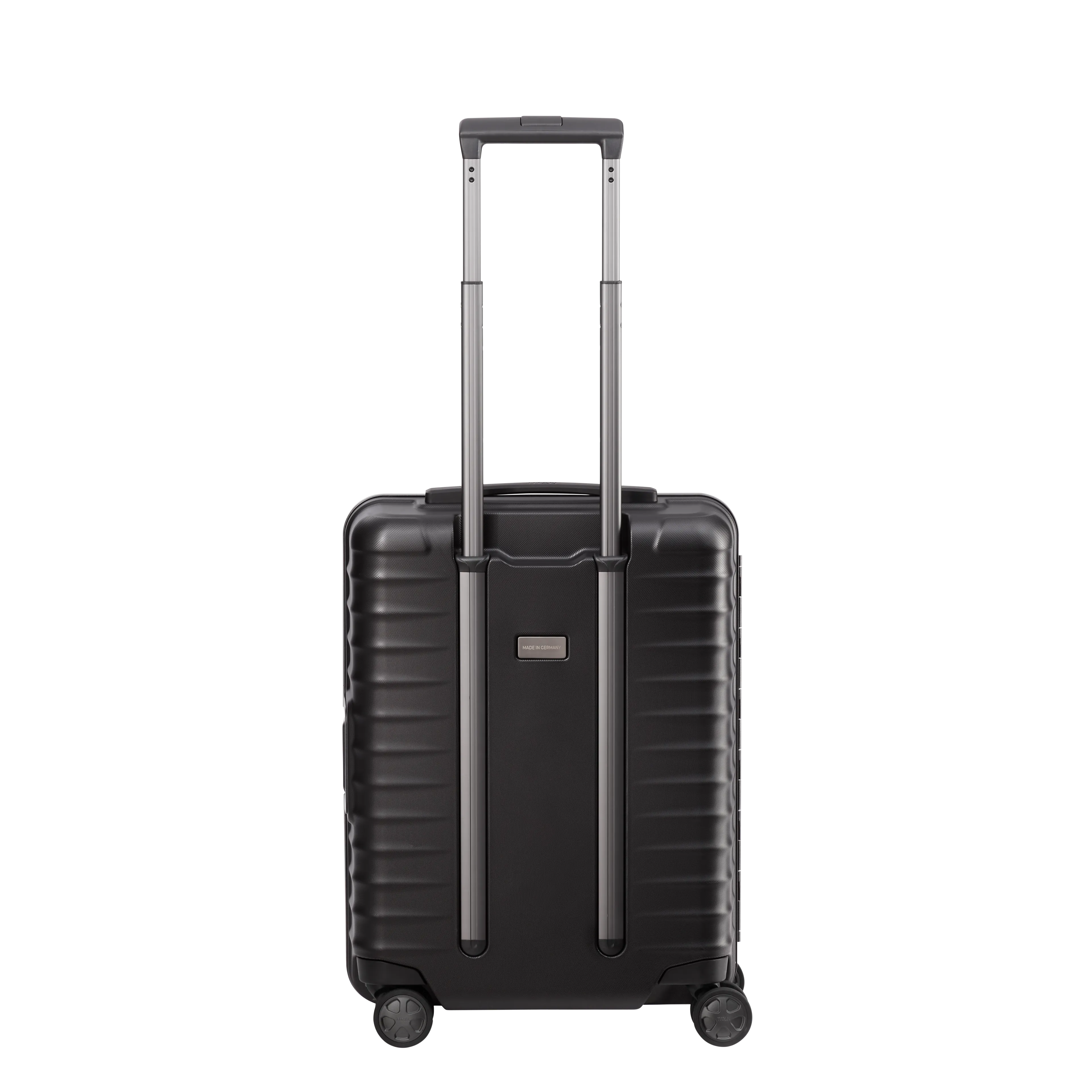 TITAN LITRON Frame Koffer Größe S 55cm schwarz Ein TITAN Koffer der Serie LITRON Frame Hinteransicht in schwarz Größe S 55cm