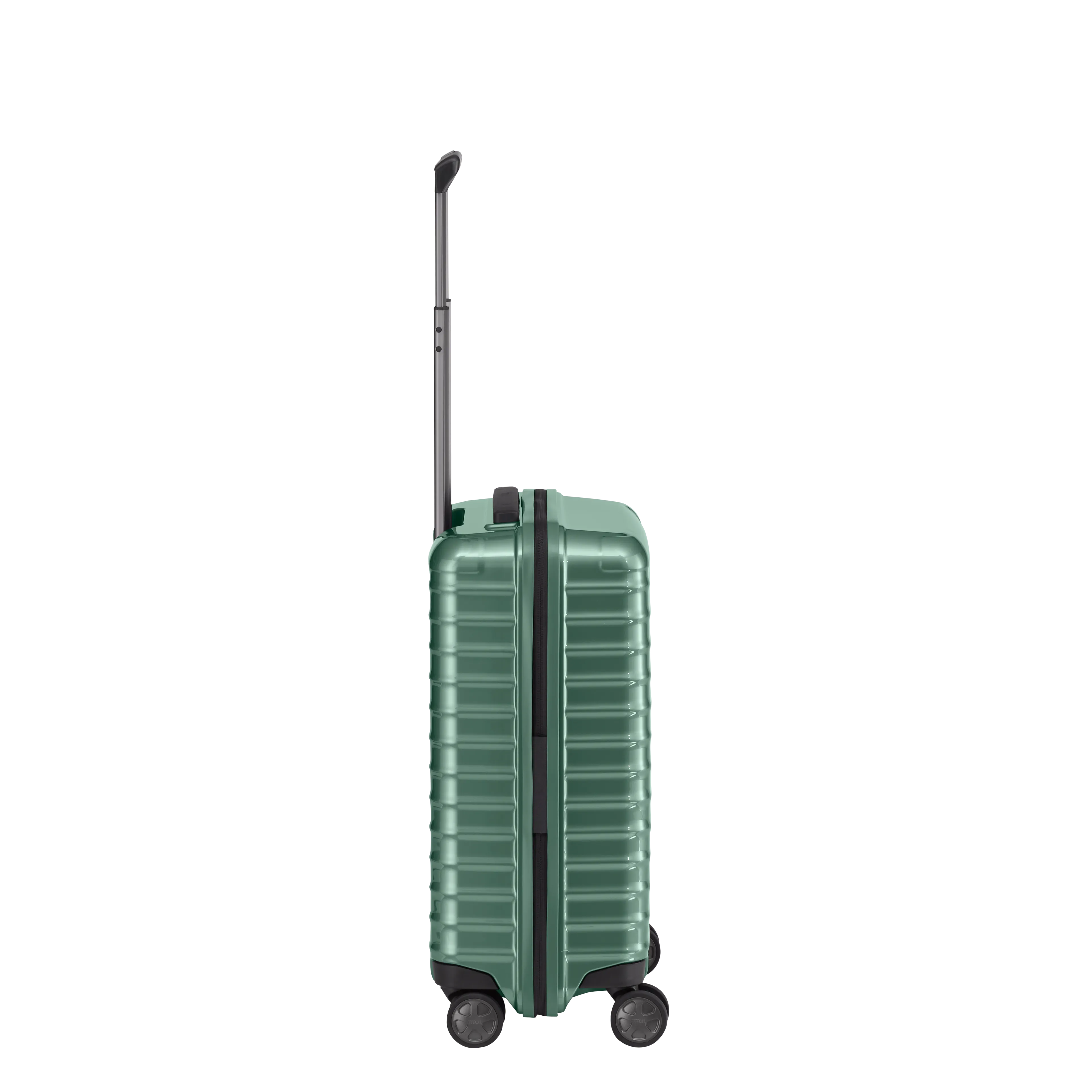 Ein TITAN Koffer der Serie LITRON Seitenansicht in traubengrün Größe S 55cm