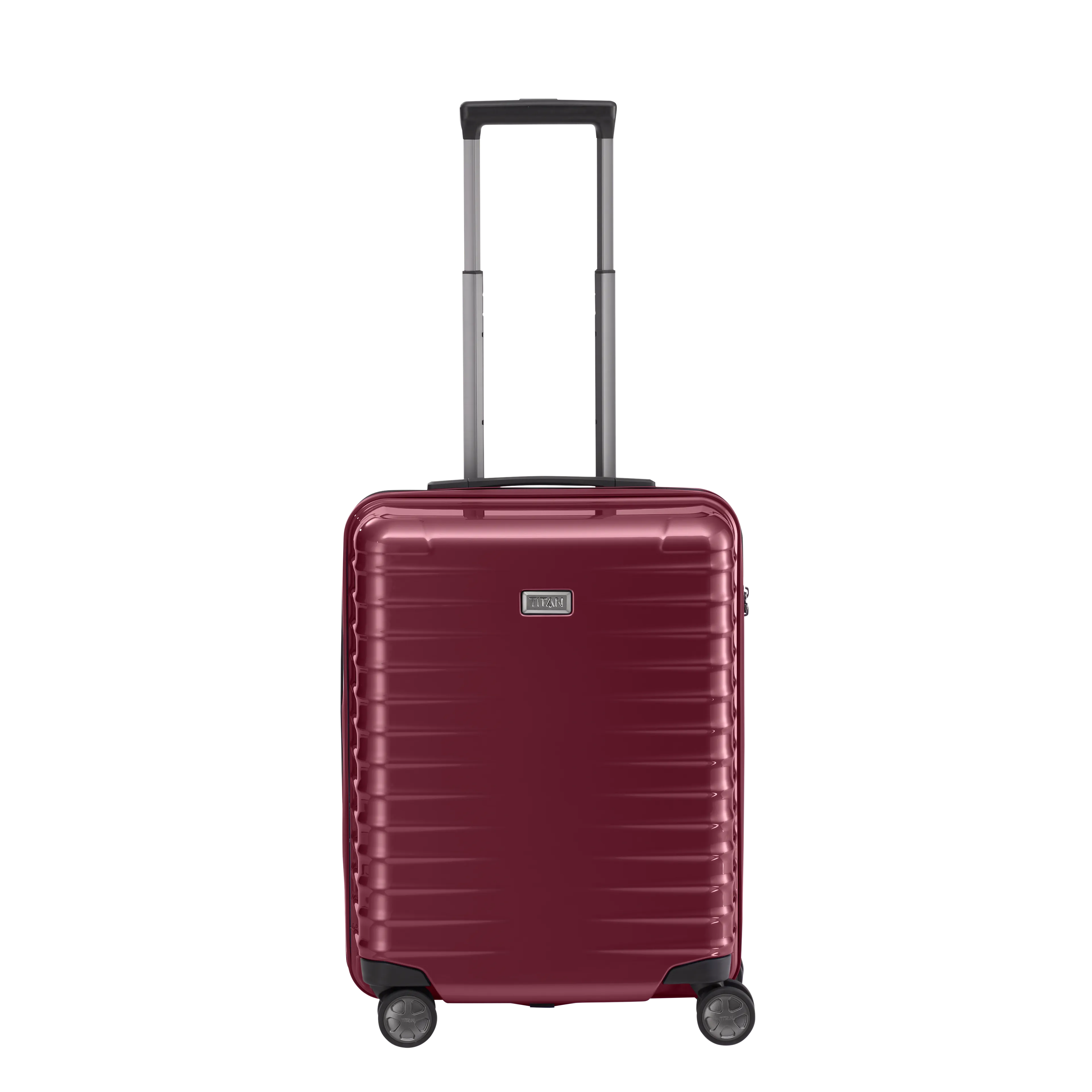 Ein TITAN Koffer der Serie LITRON Frontansicht in rot Größe S 55cm