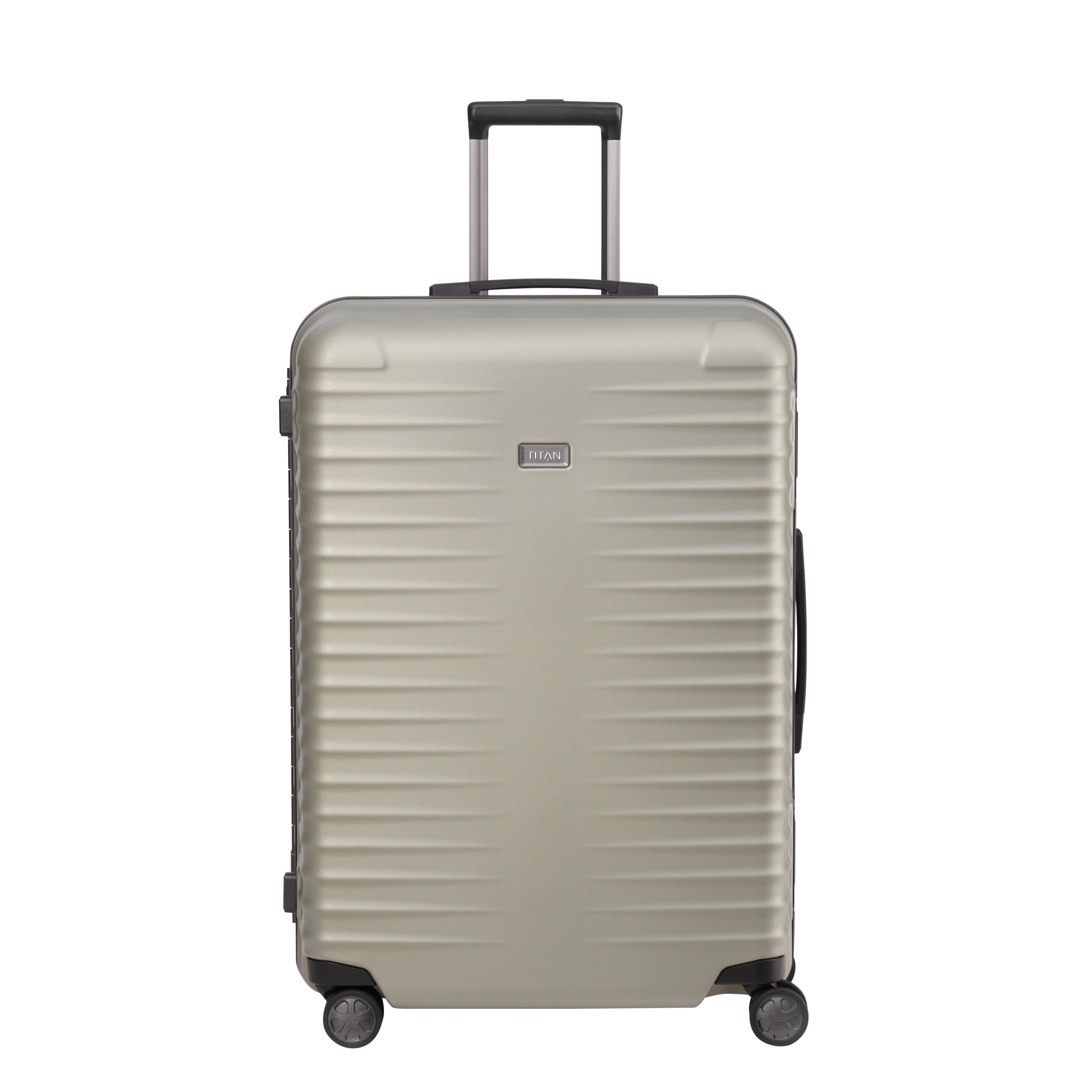 TITAN LITRON Frame Koffer L 75cm champagner Ein TITAN Koffer der Serie LITRON Frame Frontansicht in champagner Größe L 75cm