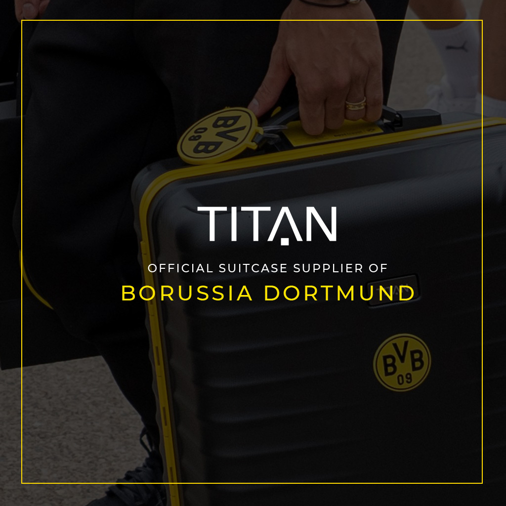 Banner TITAN offical suitcase supplier Borussia Dortmund 