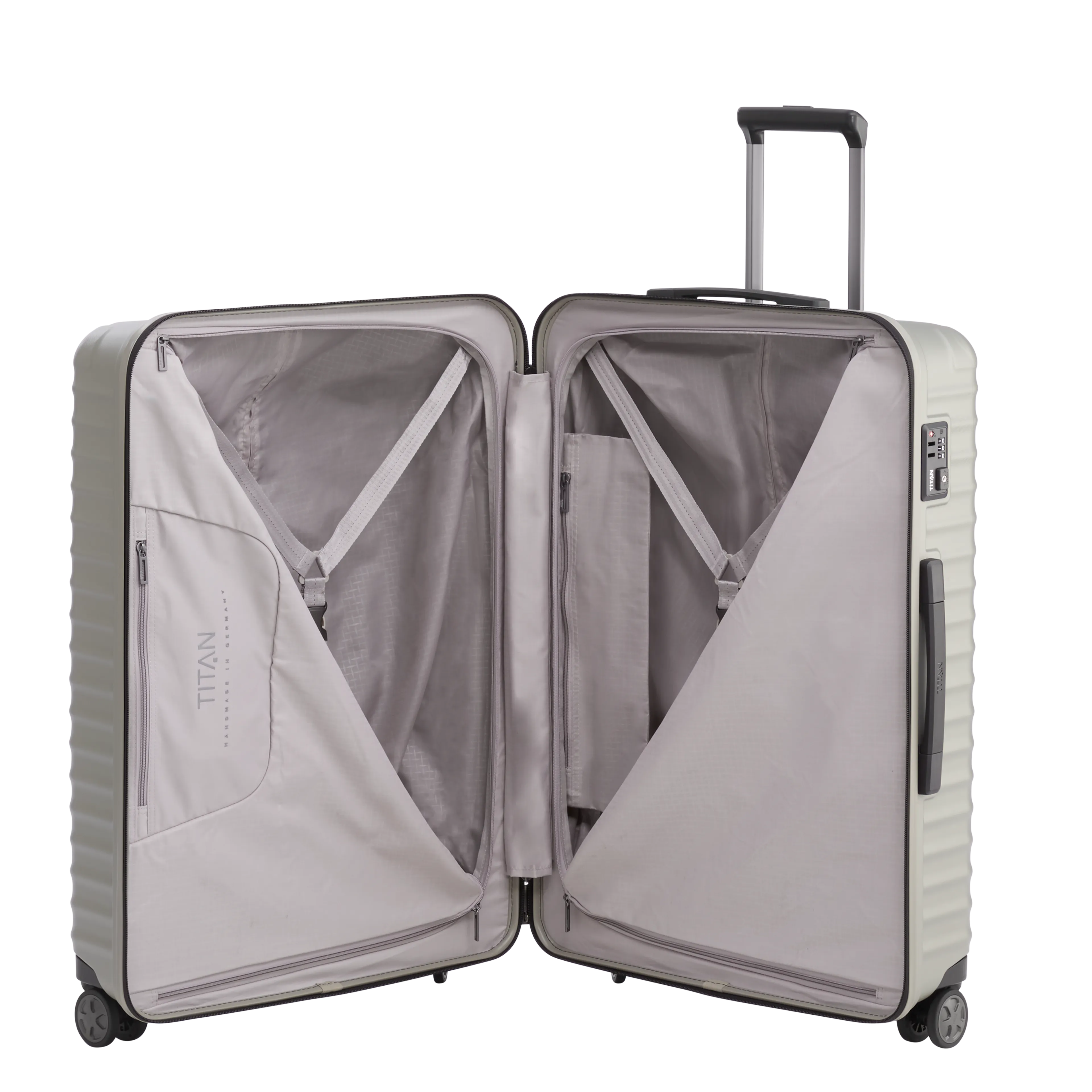 TITAN LITRON Koffer Größe L champagner Ein TITAN Koffer der Serie LITRON Innenansicht in champagner